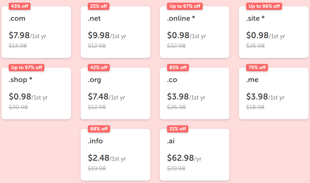 Namecheap域名优惠