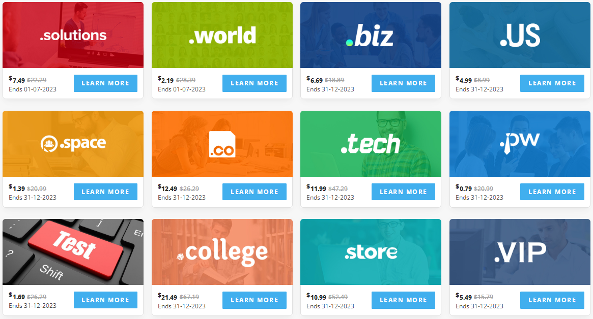 ResellerClub域名促销活动