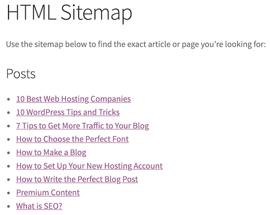 WordPress添加HTML网站地图