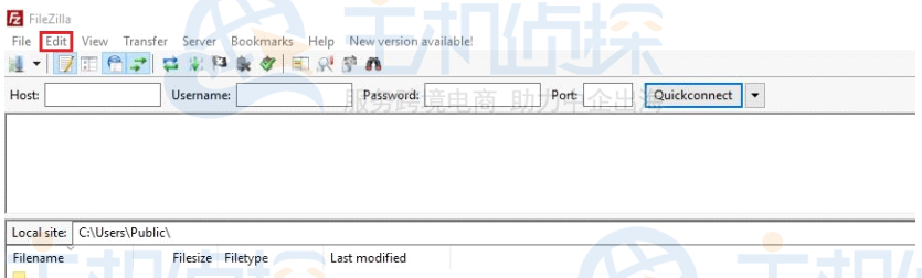 FileZilla连接服务器