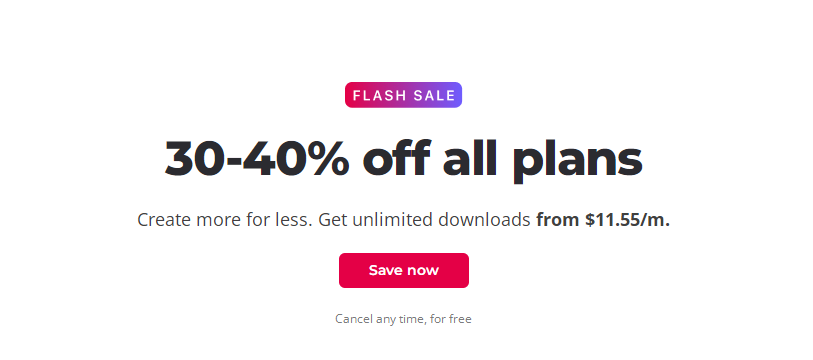 Envato Elements闪购活动