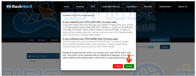 RackNerd VPS更换主IPv4地址