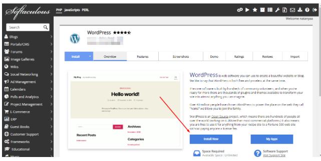 在cPanel上自动安装应用程序