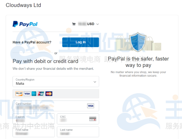 Cloudways付款方式