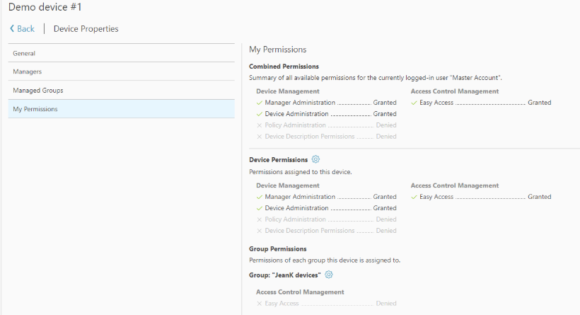 TeamViewer设备组中的权限管理