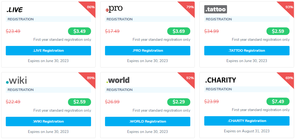 NameSilo域名优惠活动