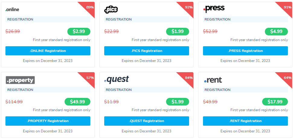 NameSilo域名优惠活动