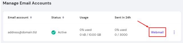 Hostinger企业邮箱访问Webmail