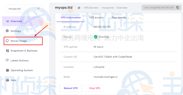 Hostinger国外VPS服务器资源使用情况