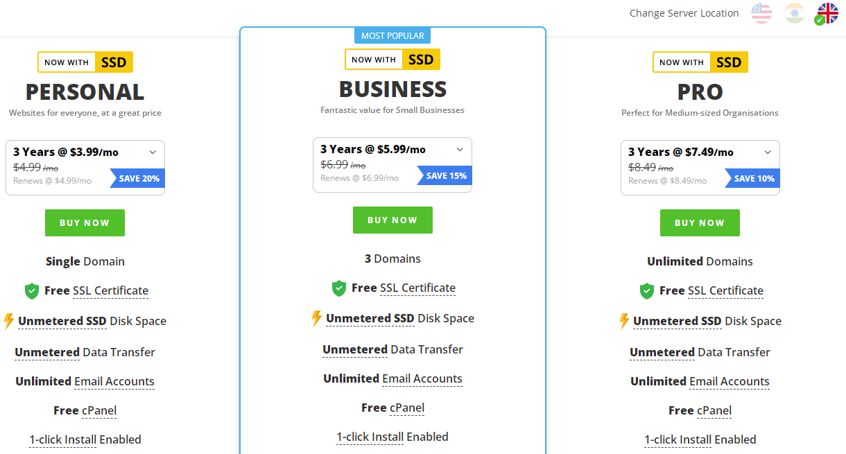 ResellerClub英国主机租用价格和配置