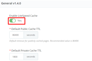 安装设置LiteSpeed Cache