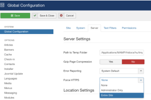 Joomla混合内容错误修复