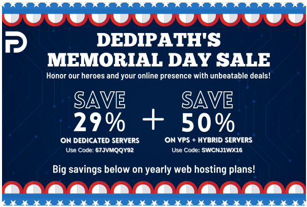 DediPath纪念日促销