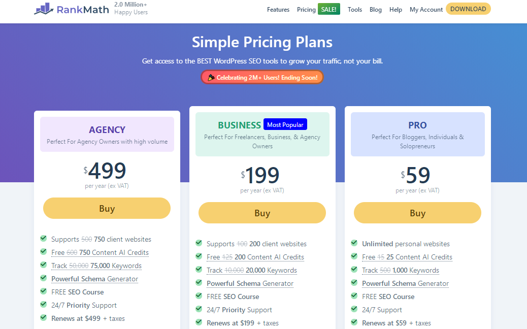 Rank Math限时优惠