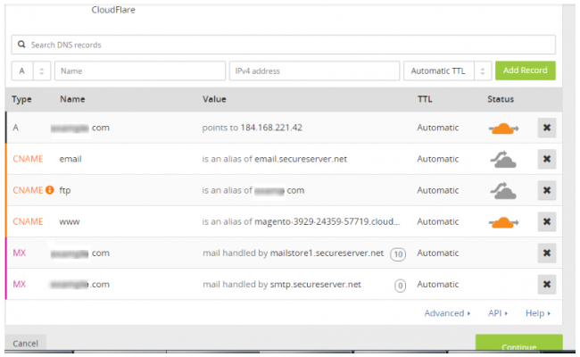 创建一个CloudFlare帐户并添加一个网站