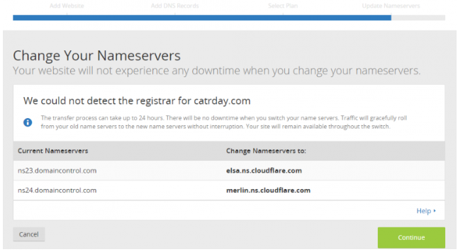 更改域名称服务器