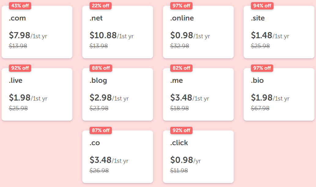 Namecheap域名优惠活动