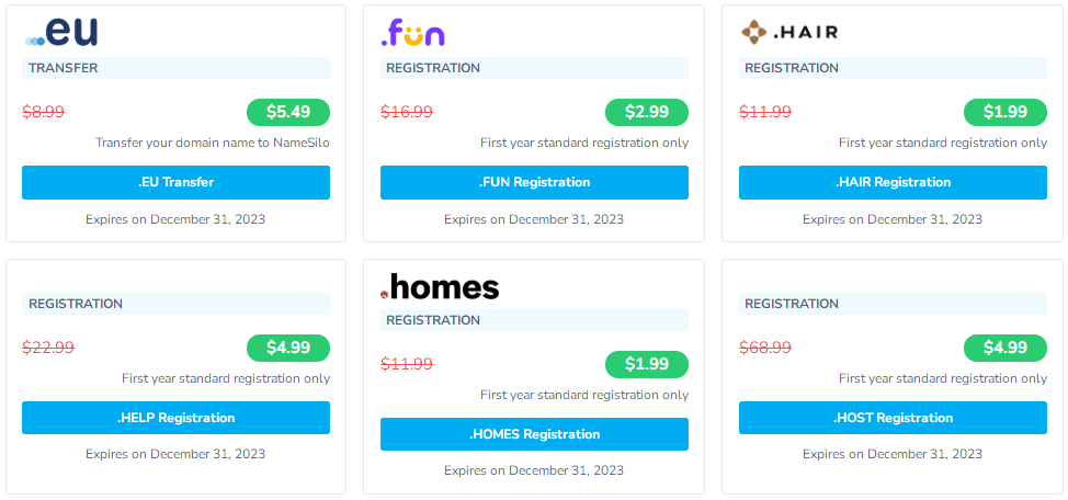 NameSilo2023年5月域名优惠活动