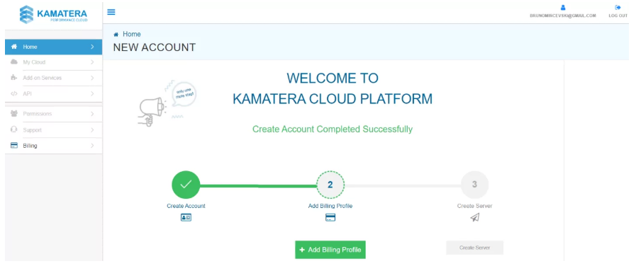 Kamatera新账户创建教程