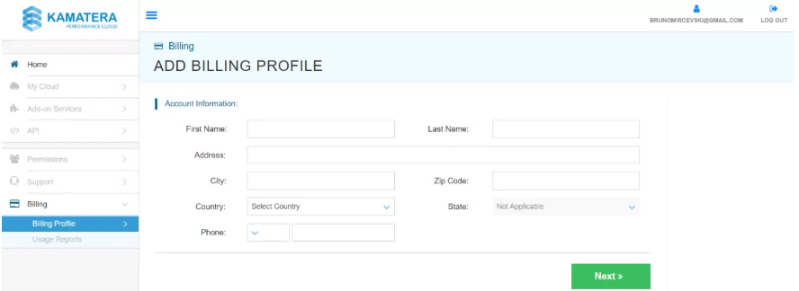 Kamatera新账户创建教程
