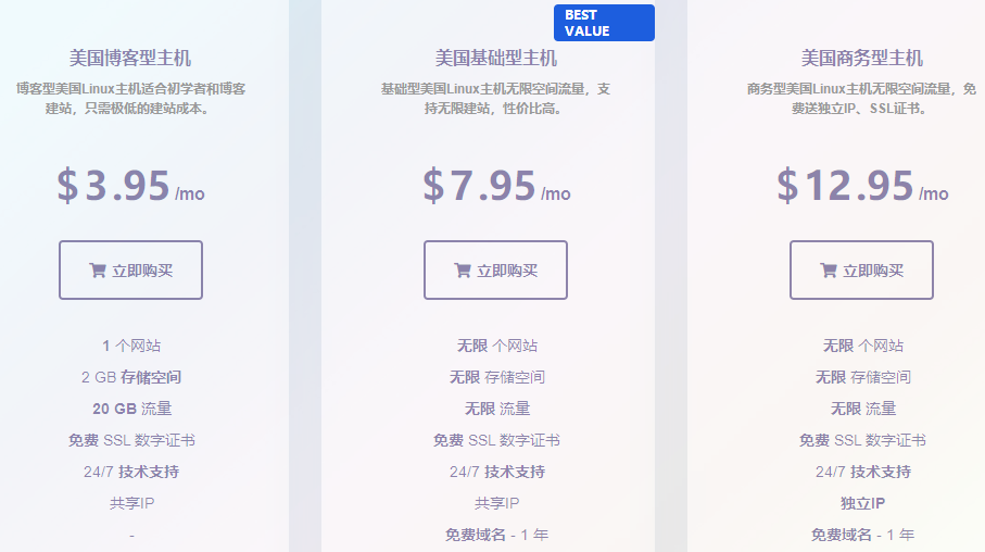 HostEase美国虚拟主机价格