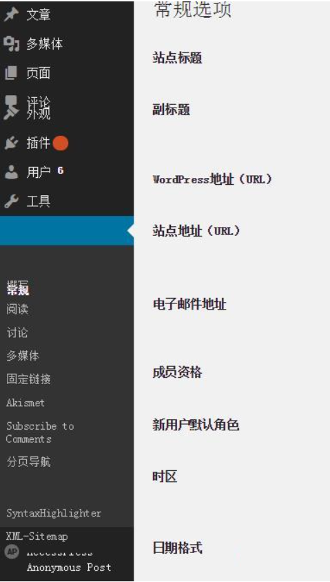 WordPress后台使用处理
