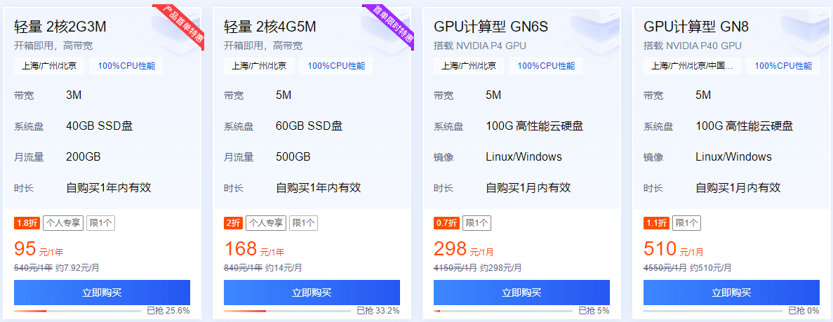 腾讯云服务器99元一年