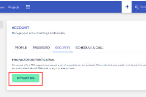 Cloudways主机账户启用双因素身份验证