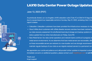 Krypt美国洛杉矶LAX10数据中心停电最新消息