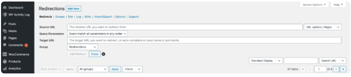 WordPress设置重定向URL