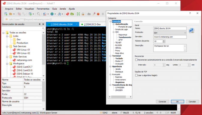 Xshell打开文件命令