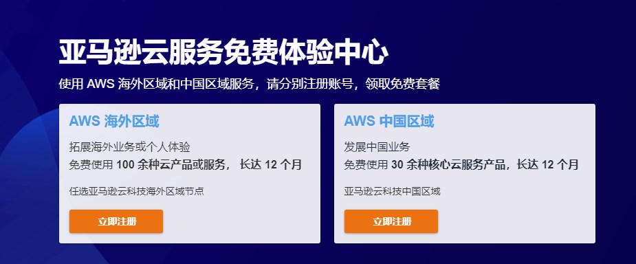 亚马逊云科技多项云产品永久免费