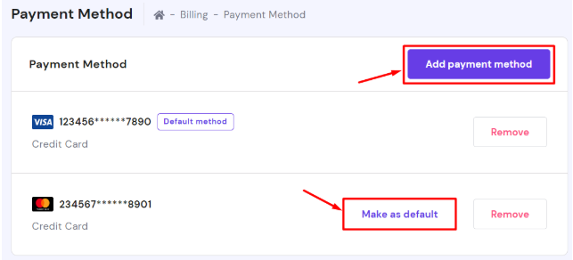 管理Hostinger主机账户中的付款方式