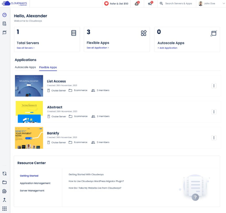Cloudways全新统一的用户界面