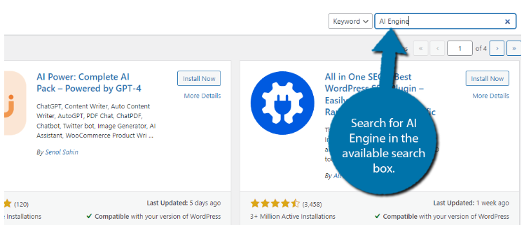 WordPress安装和使用AI Engine插件