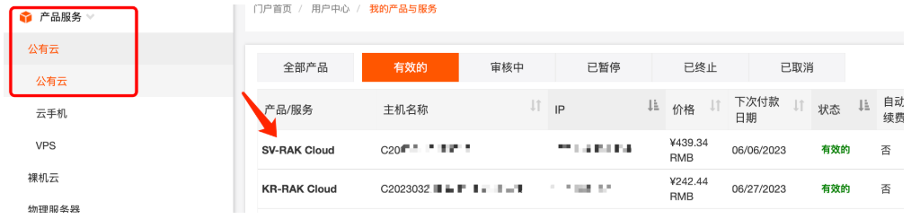 RAKsmart云服务器控制面板