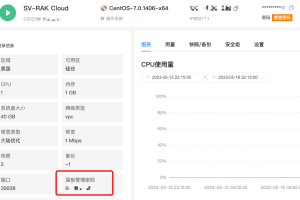 RAKsmart云服务器控制面板