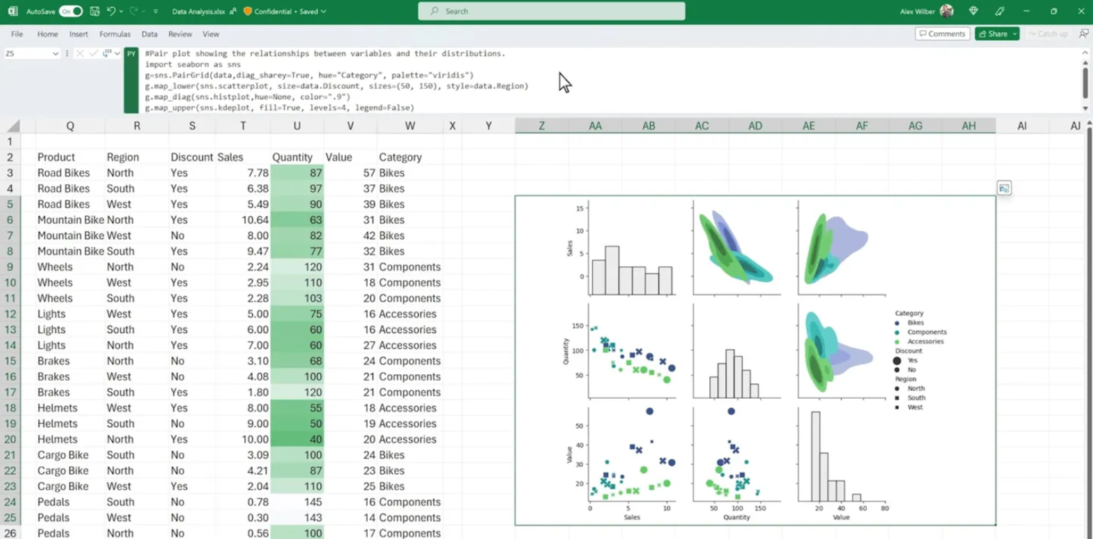 微软宣布将Python原生集成到Excel公共预览版