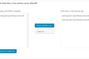 将子站点添加到MainWP活动日志中