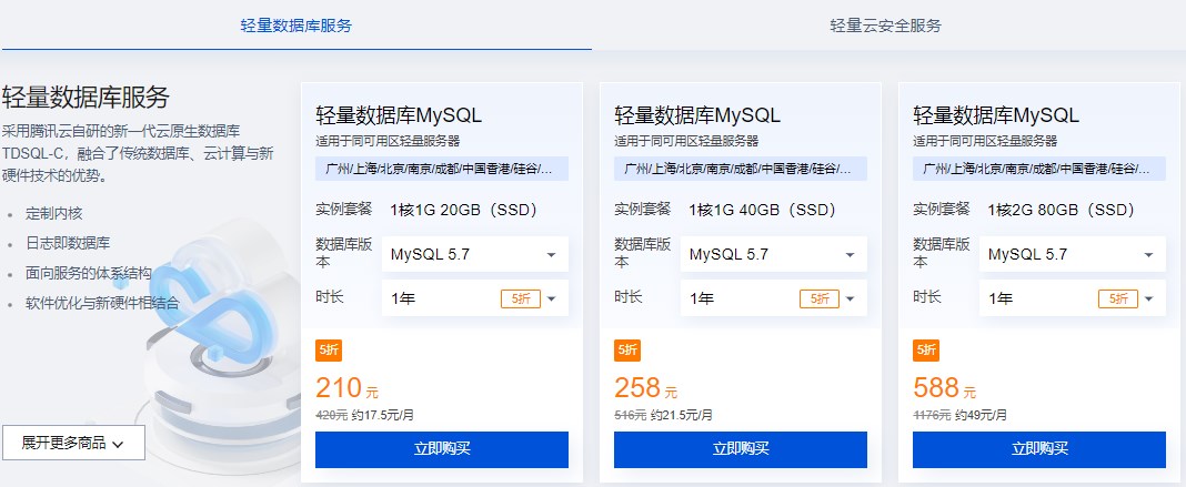 腾讯云轻量应用服务器专场特惠