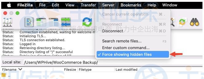 如何使用FTP备份WooCommerce网站
