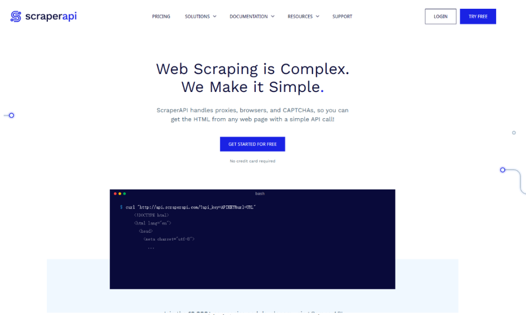 ScraperAPI官网