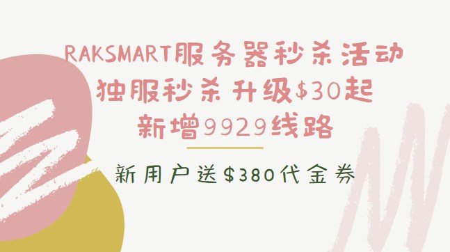 RAKsmart秒杀活动