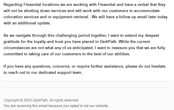 DediPath官宣停止运营