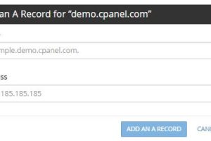 在cPanel中添加或删除A记录