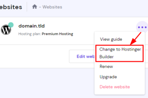 Hostinger网站构建器
