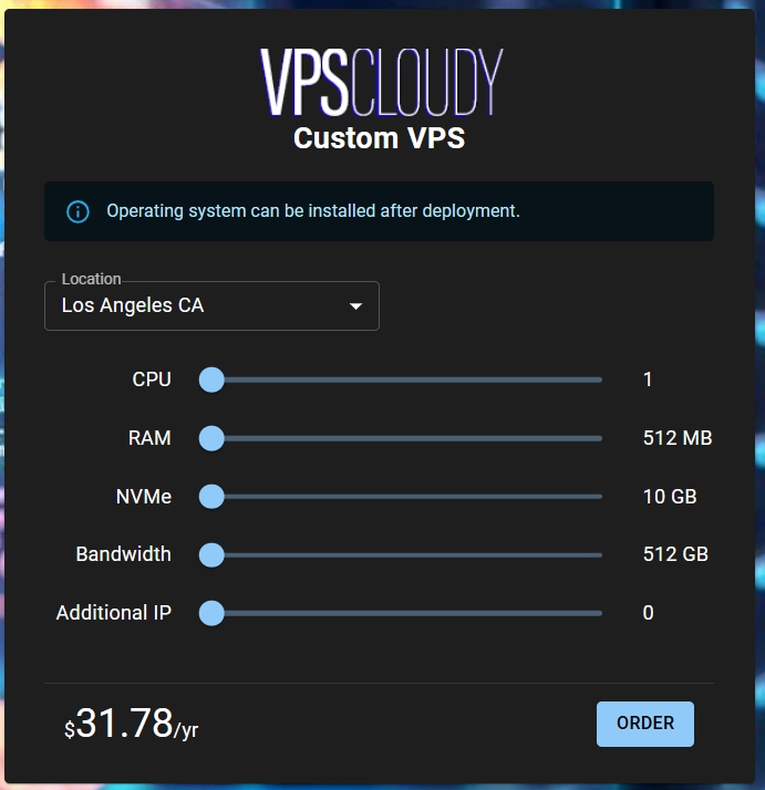 VirMach VPS产品配置