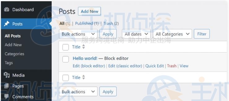 WordPress经典编辑器