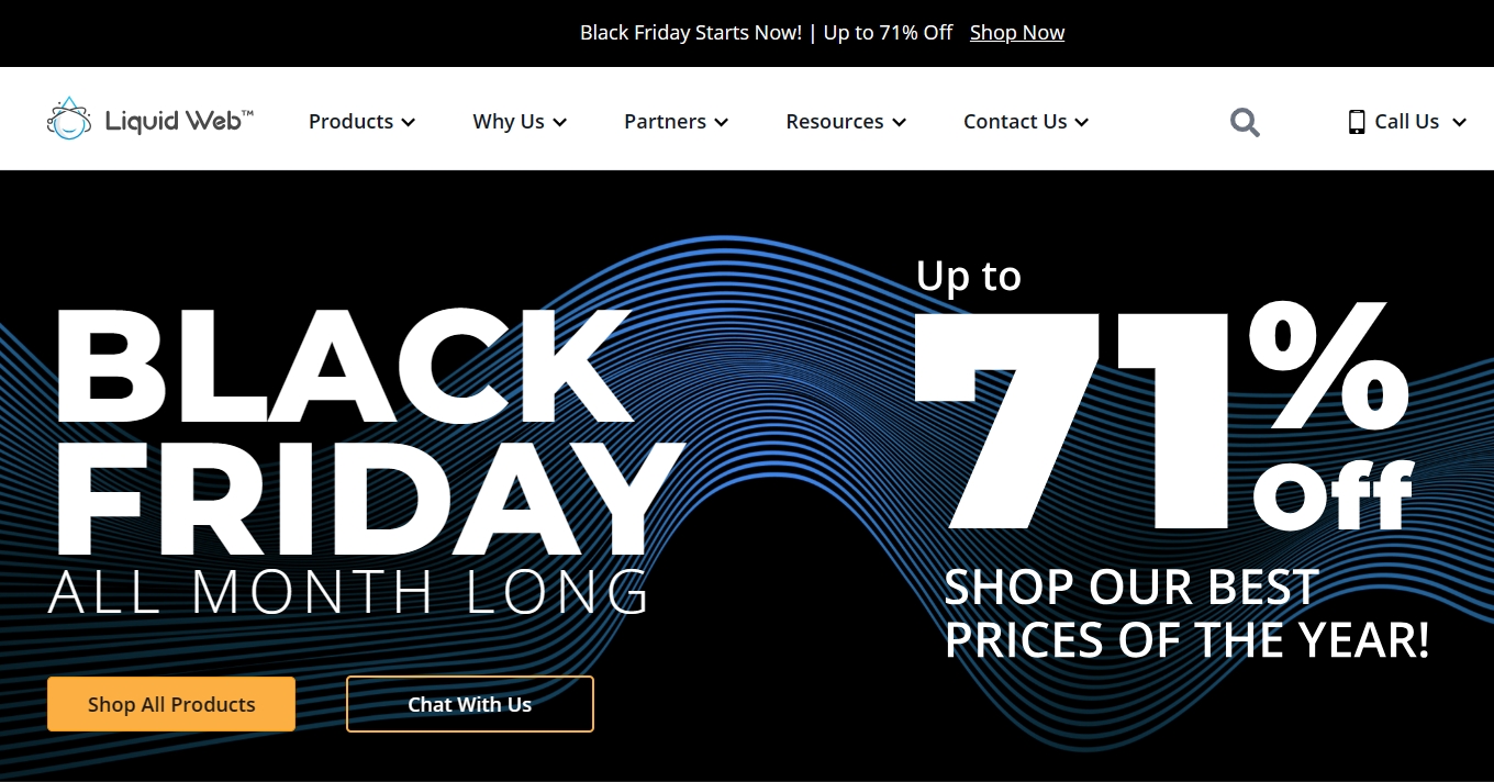 Liquid Web黑五活动 VPS最高享71%折扣$20/月起 专用服务器/云服务器立减$100