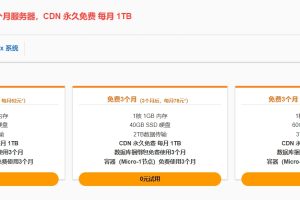 亚马逊云科技免费VPS